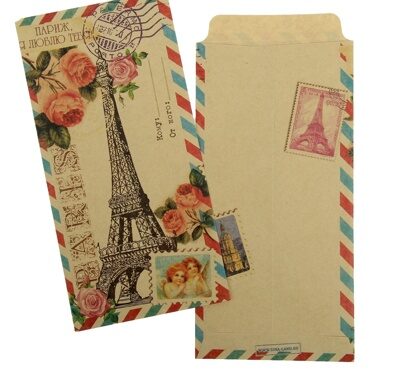 Конверт подарочный «Париж, я люблю тебя», 17,6 × 8,8 см