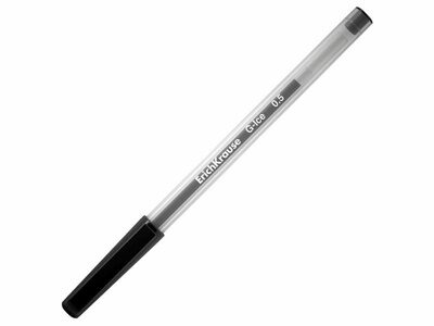 Ручка гелевая "G-Ice" чёрная 0,5 мм прозрачный корпус (39004)