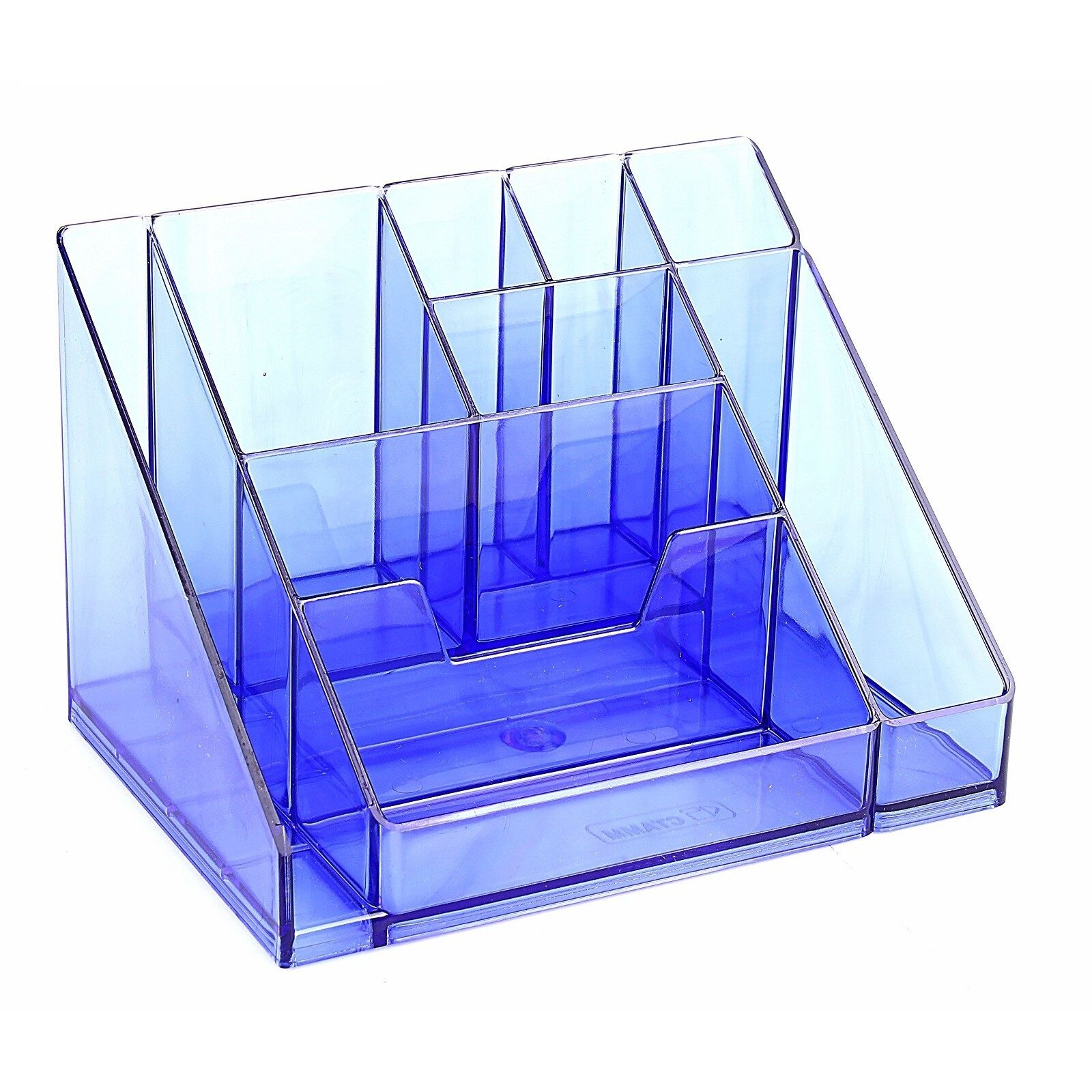 Настольная подставка-органайзер «Каскад», тонированный, голубой