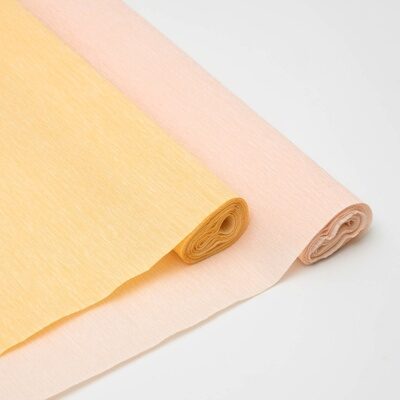 Бумага креп, простой, цвет абрикосовый, 0,5 х 2,5 м